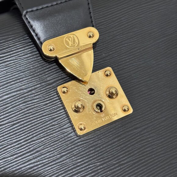Louis Vuitton Black Epi Serviette Fermoir Briefcase - Picture 9 of 16